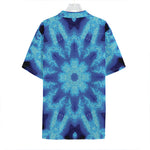 Blue Snowflake Kaleidoscope Print Hawaiian Shirt