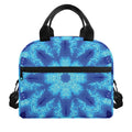 Blue Snowflake Kaleidoscope Print Insulated Lunch Bag