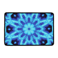 Blue Snowflake Kaleidoscope Print Kitchen Mat