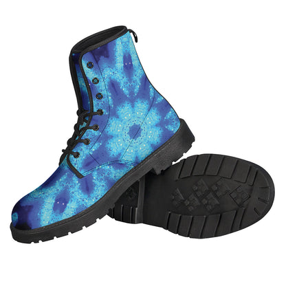 Blue Snowflake Kaleidoscope Print Backpack