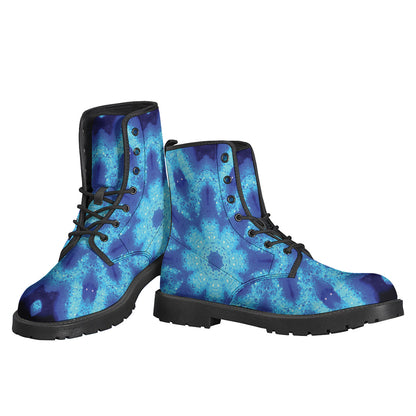 Blue Snowflake Kaleidoscope Print Backpack