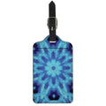 Blue Snowflake Kaleidoscope Print Luggage Tag