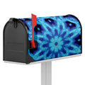 Blue Snowflake Kaleidoscope Print Mailbox Cover