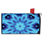 Blue Snowflake Kaleidoscope Print Mailbox Cover