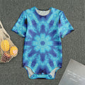 Blue Snowflake Kaleidoscope Print Men's Bodysuit
