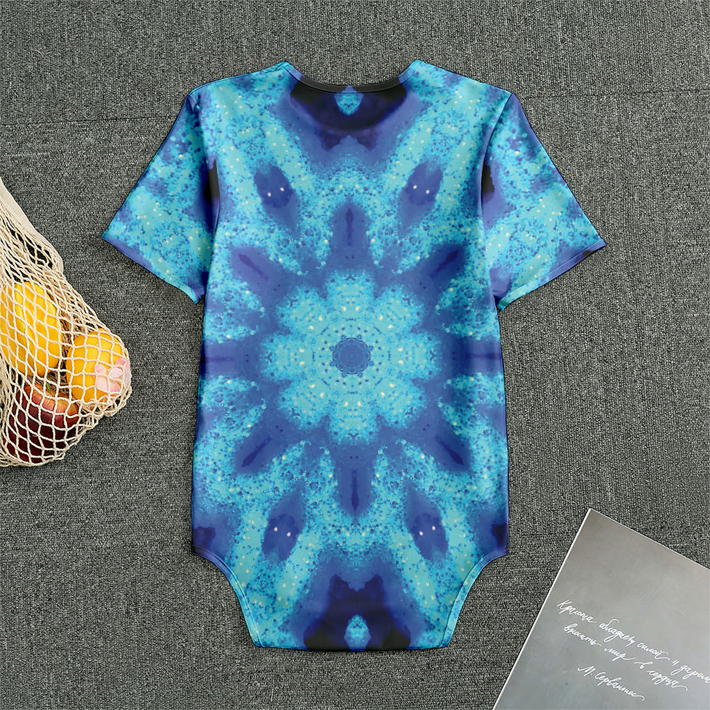Blue Snowflake Kaleidoscope Print Men's Bodysuit