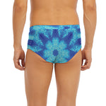 Blue Snowflake Kaleidoscope Print Men's Briefs