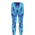 Blue Snowflake Kaleidoscope Print Men's Leggings