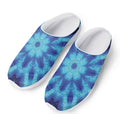 Blue Snowflake Kaleidoscope Print Mesh Casual Shoes