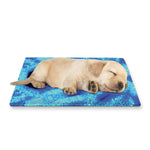 Blue Snowflake Kaleidoscope Print Pet Cooling Mat Cover