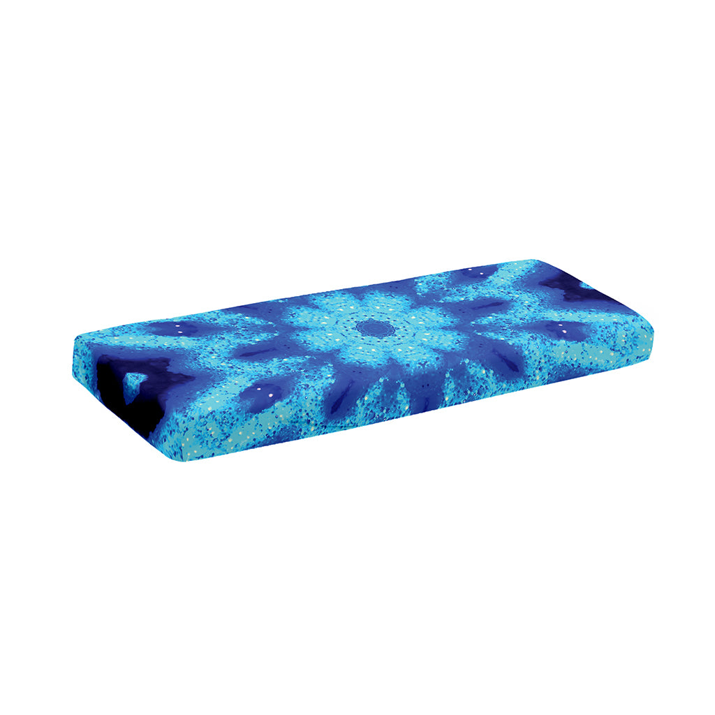 Blue Snowflake Kaleidoscope Print Piano Keyboard Cover