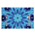 Blue Snowflake Kaleidoscope Print Placemat