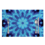 Blue Snowflake Kaleidoscope Print Placemat