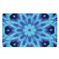 Blue Snowflake Kaleidoscope Print Polyester Doormat