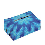 Blue Snowflake Kaleidoscope Print Rectangle Tissue Box Cover