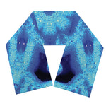 Blue Snowflake Kaleidoscope Print Scarf