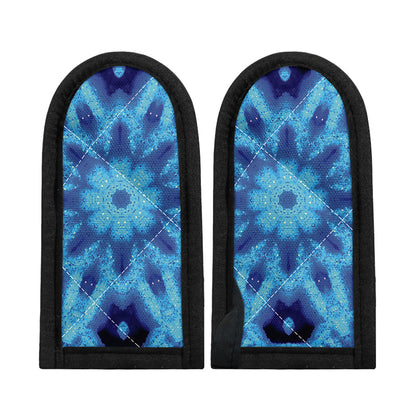 Blue Snowflake Kaleidoscope Print Skillet Handle Cover