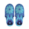 Blue Snowflake Kaleidoscope Print Slippers