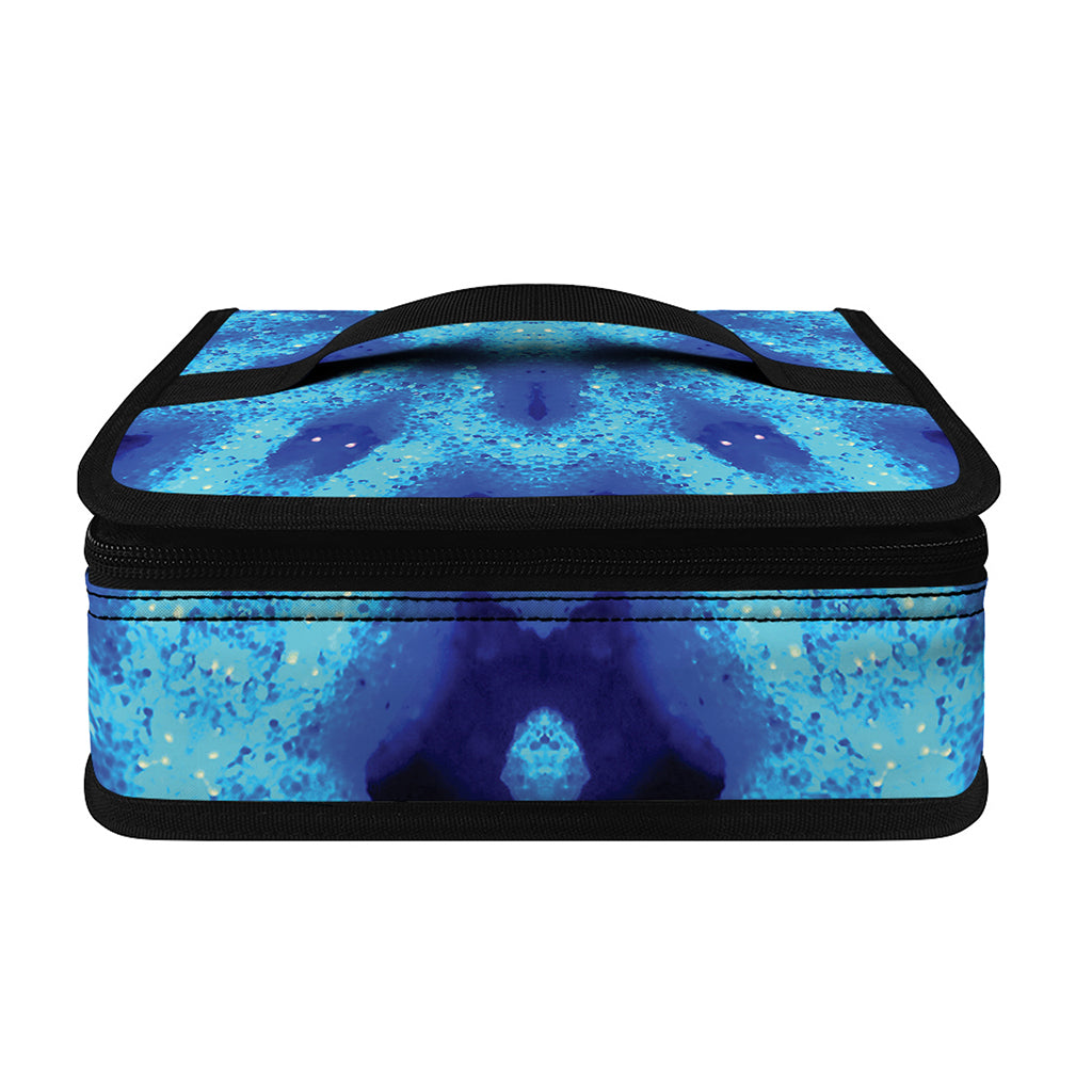 Blue Snowflake Kaleidoscope Print Small Lunch Bag