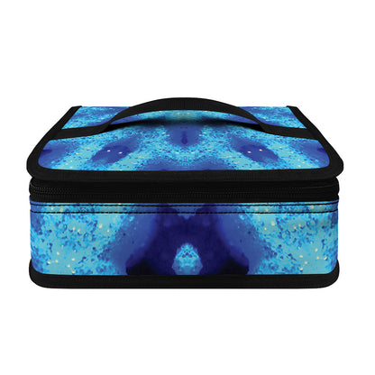 Blue Snowflake Kaleidoscope Print Small Lunch Bag