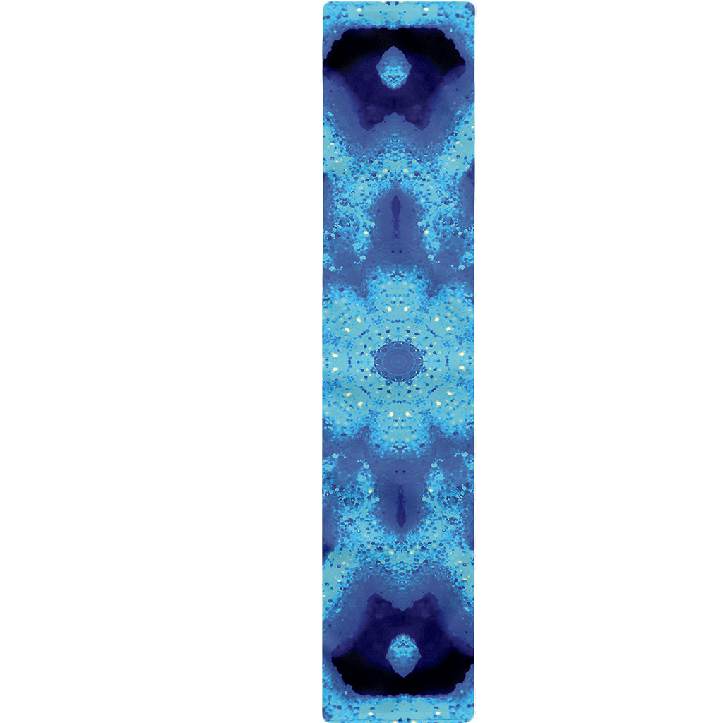 Blue Snowflake Kaleidoscope Print Table Runner