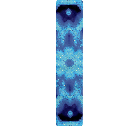 Blue Snowflake Kaleidoscope Print Table Runner