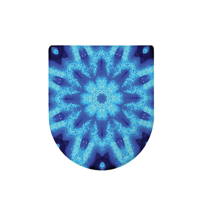Blue Snowflake Kaleidoscope Print Toilet Lid Cover