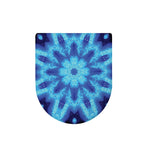 Blue Snowflake Kaleidoscope Print Toilet Lid Cover