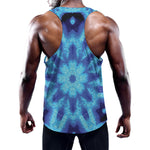 Blue Snowflake Kaleidoscope Print Training Tank Top