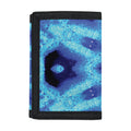 Blue Snowflake Kaleidoscope Print Trifold Wallet