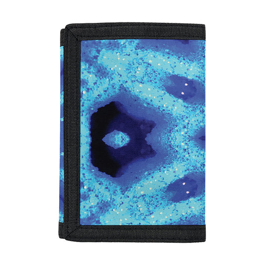 Blue Snowflake Kaleidoscope Print Trifold Wallet