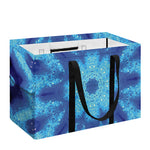 Blue Snowflake Kaleidoscope Print Utility Tote Bag