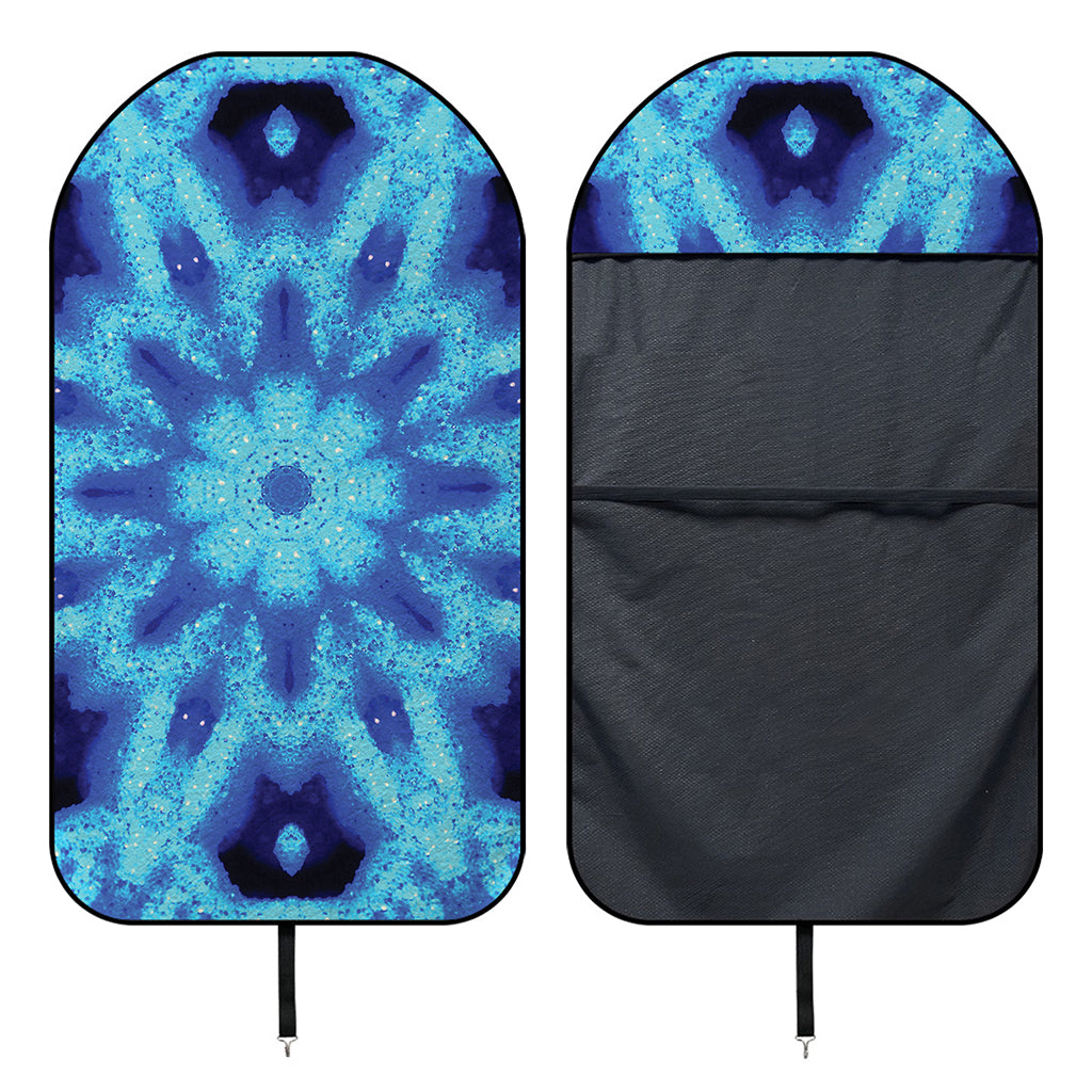 Blue Snowflake Kaleidoscope Print Waterproof Car Seat Cover