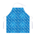 Blue Snowflake Pattern Print Adjustable Apron