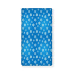 Blue Snowflake Pattern Print Baby Crib Sheet