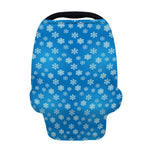 Blue Snowflake Pattern Print Baby Seat Cover