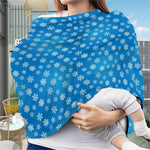 Blue Snowflake Pattern Print Baby Seat Cover