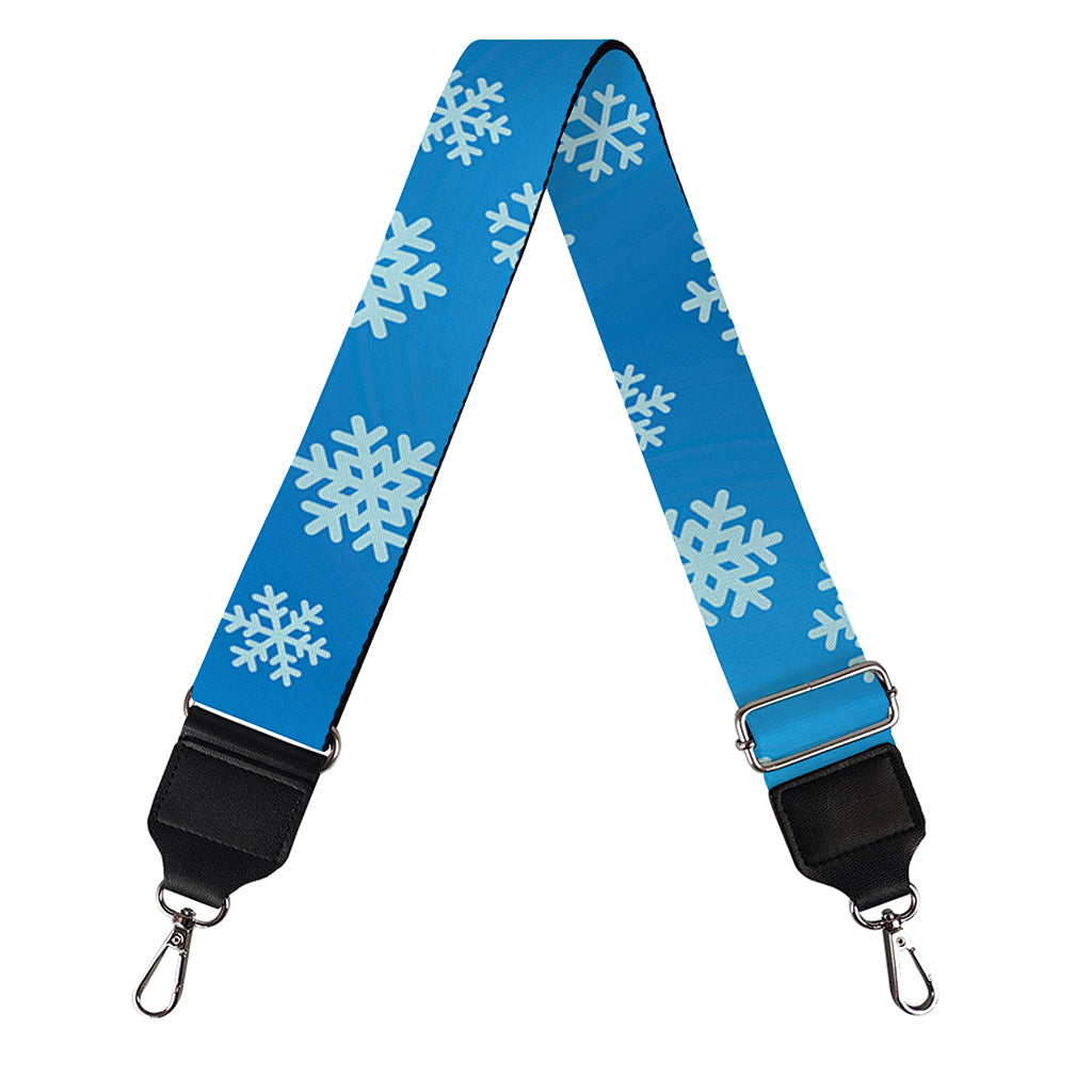 Blue Snowflake Pattern Print Bag Strap