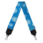 Blue Snowflake Pattern Print Bag Strap