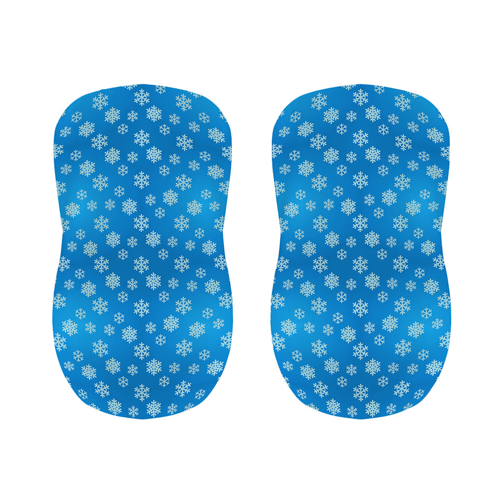 Blue Snowflake Pattern Print Bar Stool Covers