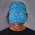 Blue Snowflake Pattern Print Baseball Cap