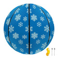 Blue Snowflake Pattern Print Basketball