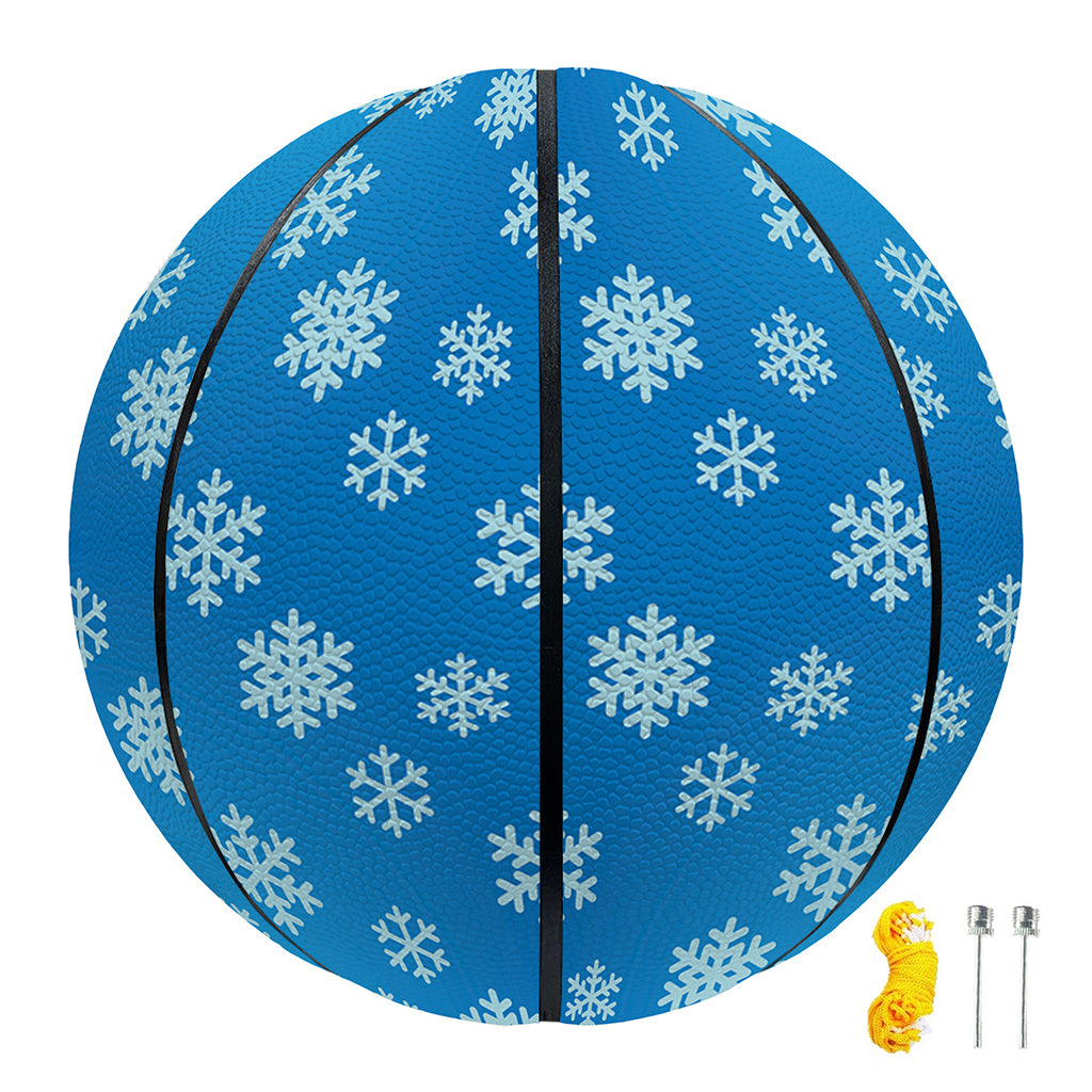 Blue Snowflake Pattern Print Basketball