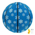 Blue Snowflake Pattern Print Basketball
