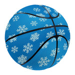 Blue Snowflake Pattern Print Basketball