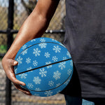 Blue Snowflake Pattern Print Basketball