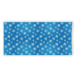 Blue Snowflake Pattern Print Beach Towel