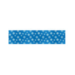 Blue Snowflake Pattern Print Bed Runner