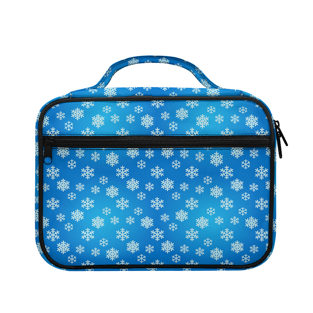 Blue Snowflake Pattern Print Briefcase Bible Bag