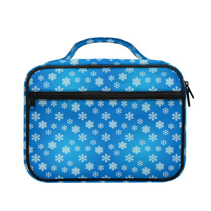 Blue Snowflake Pattern Print Briefcase Bible Bag